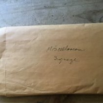 Yellow Envelope of Mixed Descriptions of Past Exhibit Items on Foundry